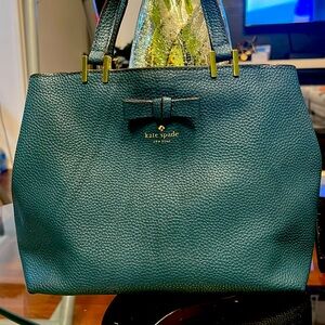Kate Spade Green Satchel with Textured Leather Finish.send offers